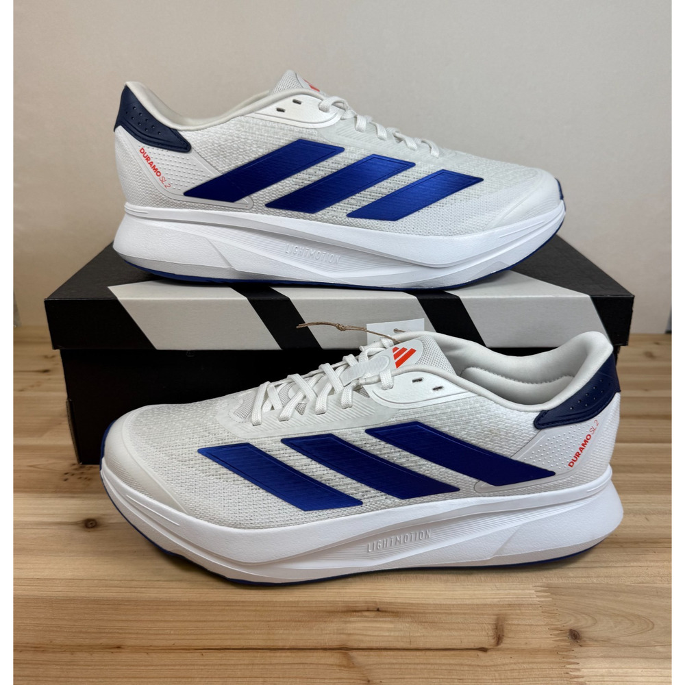 Adidas Duramo SL 2 Athletic Shoes Men's 13 Running Sneakers White Lucid Blue